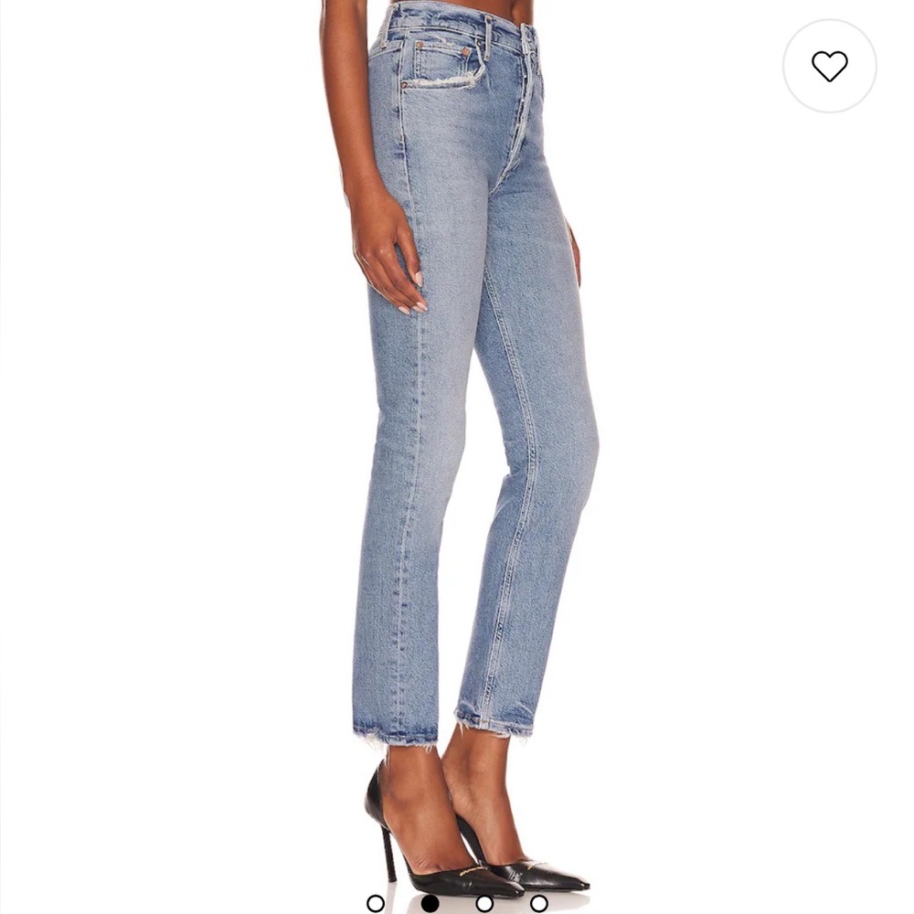 Agolde Straight Leg Crop Jeans in Cove Blue Brand New With Tags BNWT Size US4/27